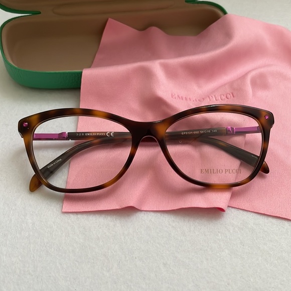 NEW Emilio Pucci Glasses with Case and Lena Cloth - Picture 1 of 11